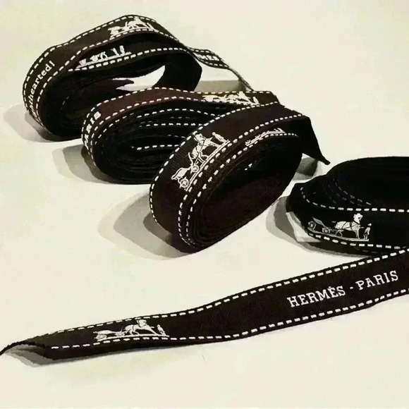 Authentic Hermes Brown Gift Wrap Packing Ribbon - Picture 1 of 11